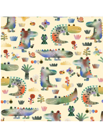 Michael Miller See Ya Later Alligator ( Cream )  By Michael Miller   1 unit = 10 cm = 4 inches