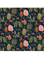 Dear Stella Floral Forest Midnight  1 unit = 10 cm = 4 inches