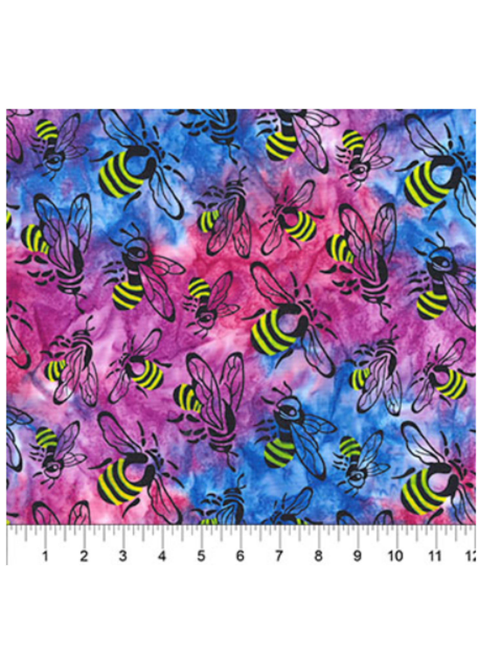 BANYAN BATIKS Banyan Batiks Buzzy Bees Magenta  Multi  1 unit = 10 cm = 4 inches