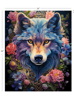 Camelot Fabrics Celeste Collection Wolf panel 44"