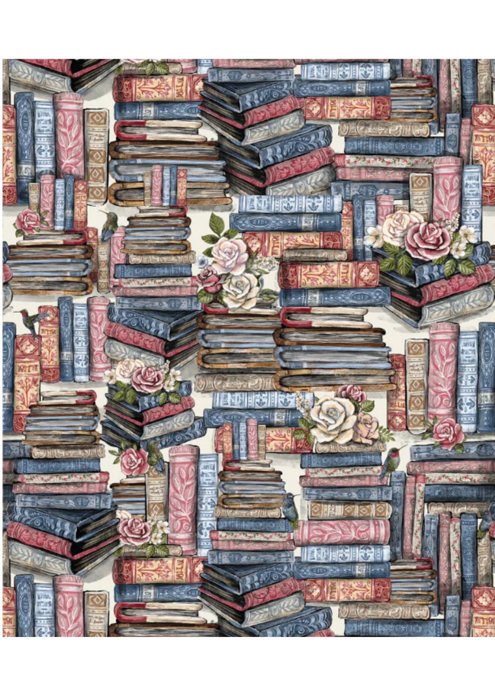 Camelot Fabrics Tea and Poetry Collection Prose and Poetry  1 Unit = 10 cm = 4 inches