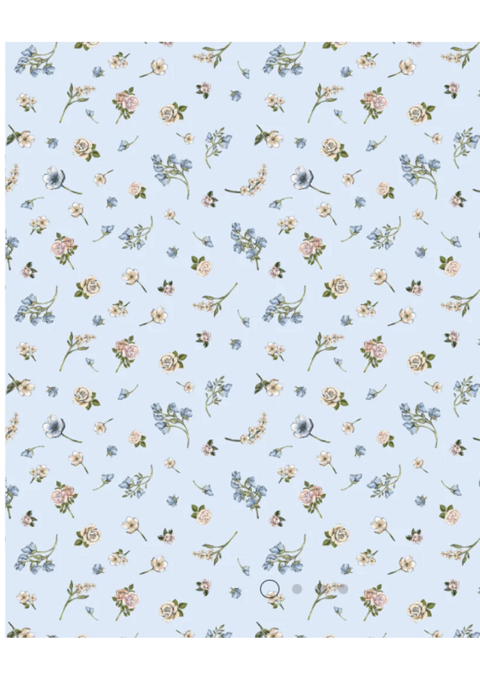 Camelot Fabrics Tea and Poetry Collection Light Blue 1 Unit = 10 cm = 4 inches