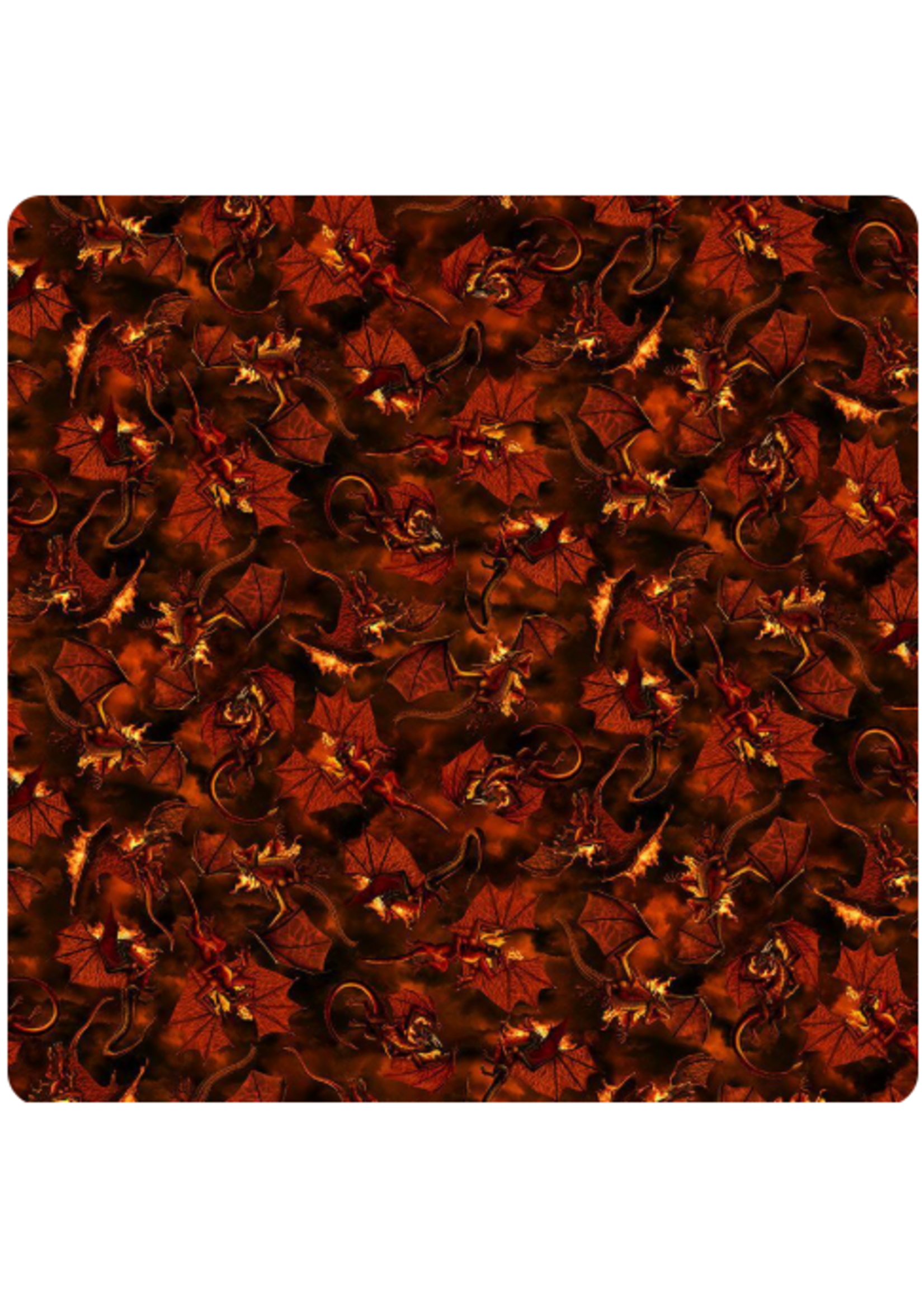 Timeless Treasures Dragon Fire Battle Flame  1 Unit = 10 CM = 4 Inches