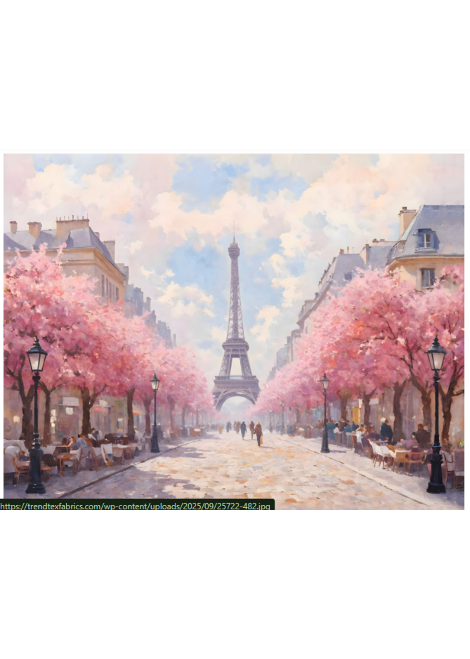 Hoffman Bonjour Belle Digital print Panel - Cotton Candy