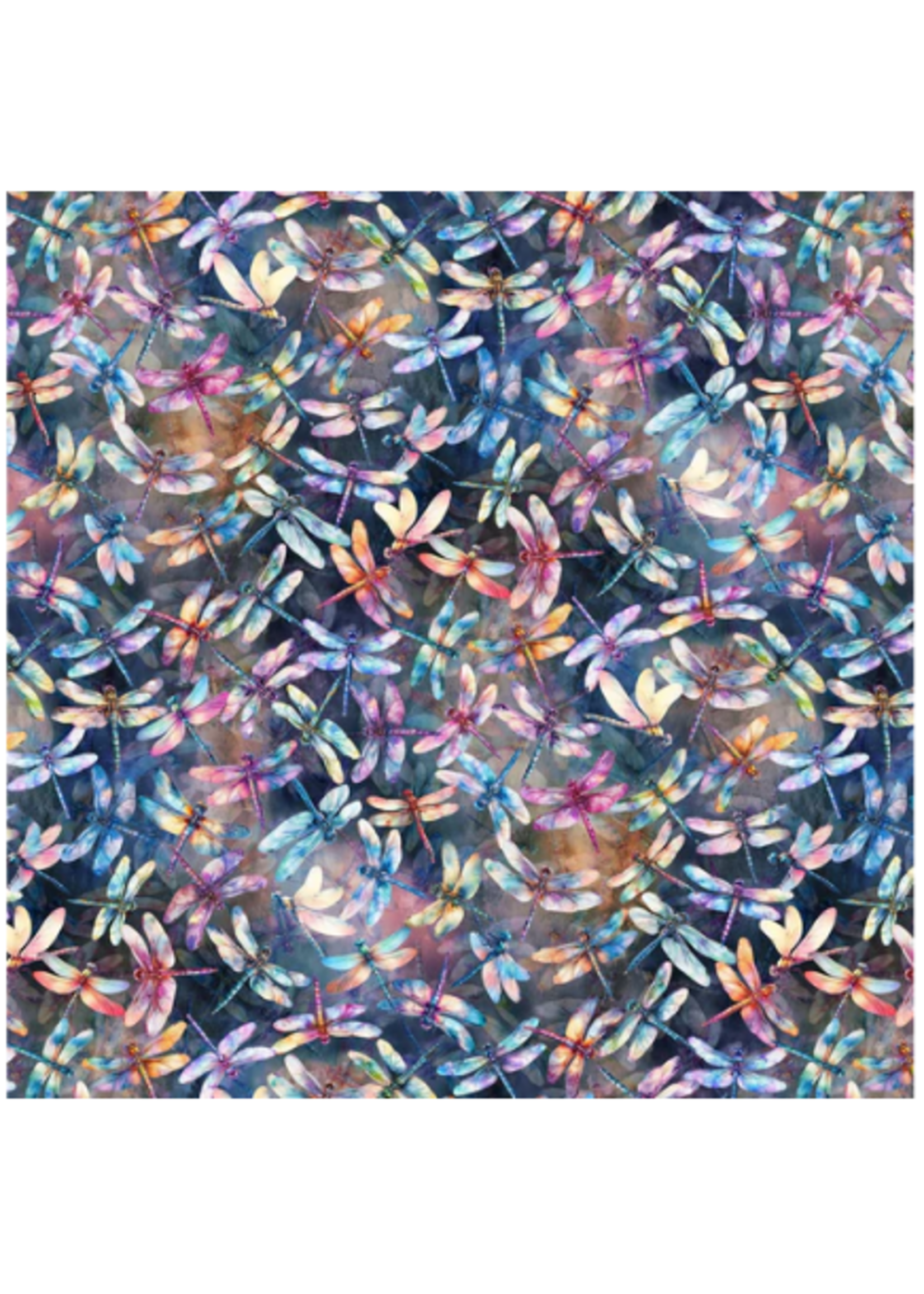 Hoffman Wings over Wildflower Daybreak  Digital print   1 unit = 10 cm = 4 inches