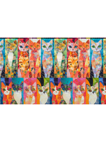 Hoffman Craft Cats - Radiant Digital Print  1 unit = 10 cm = 4 inches