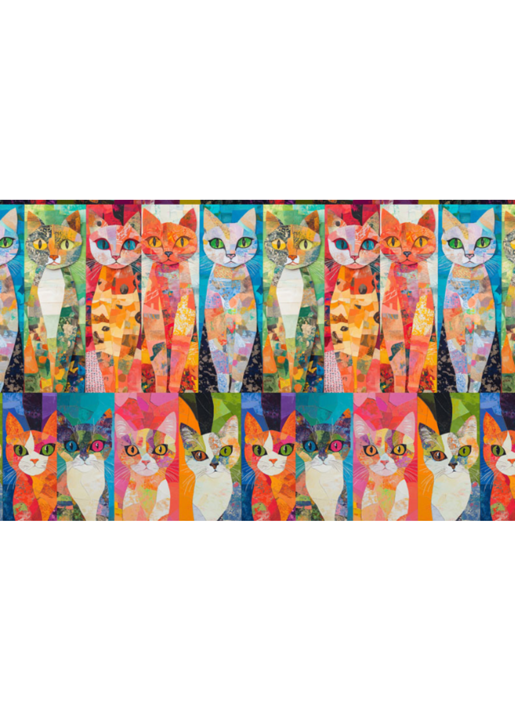 Hoffman Craft Cats - Radiant Digital Print  1 unit = 10 cm = 4 inches