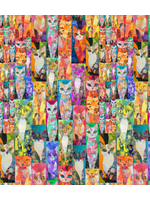 Hoffman Craft Cats - Rainbow Sweets  Digital Print   1 unit = 10 cm = 4 inches