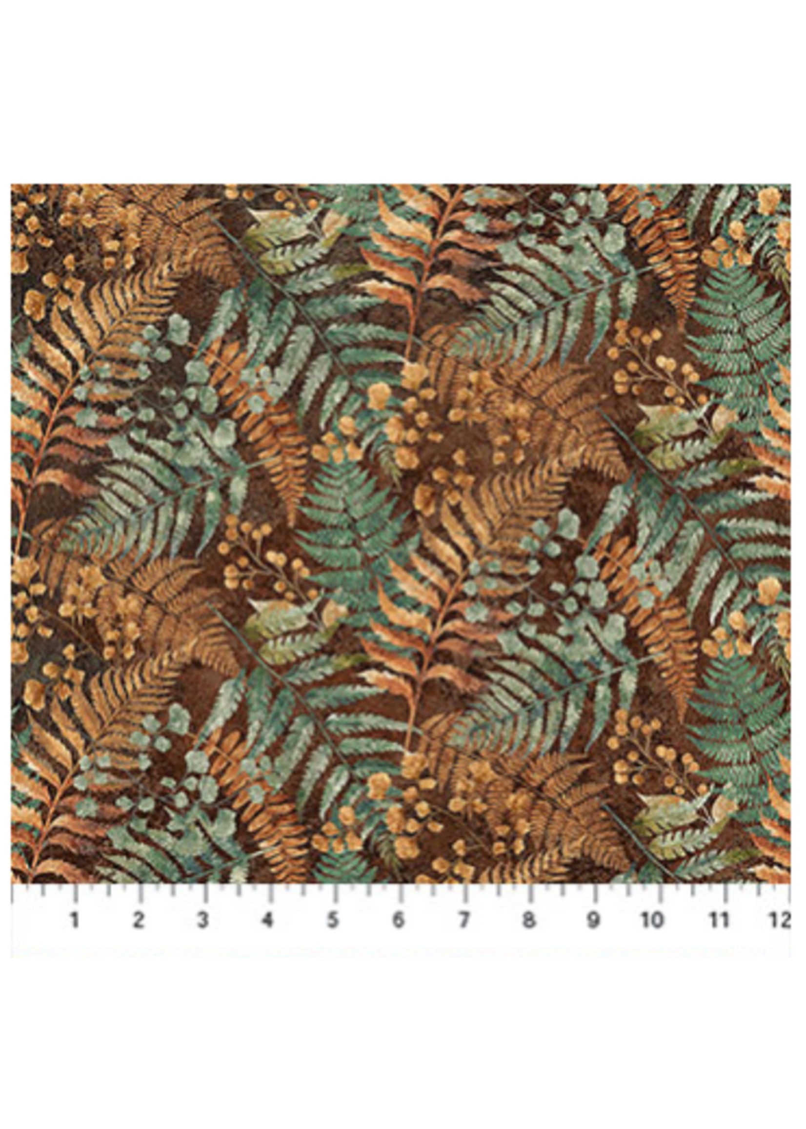 Northcott Stonehenge Rooted  Teal  Multi  1 unit = 10 cm = 4 inches