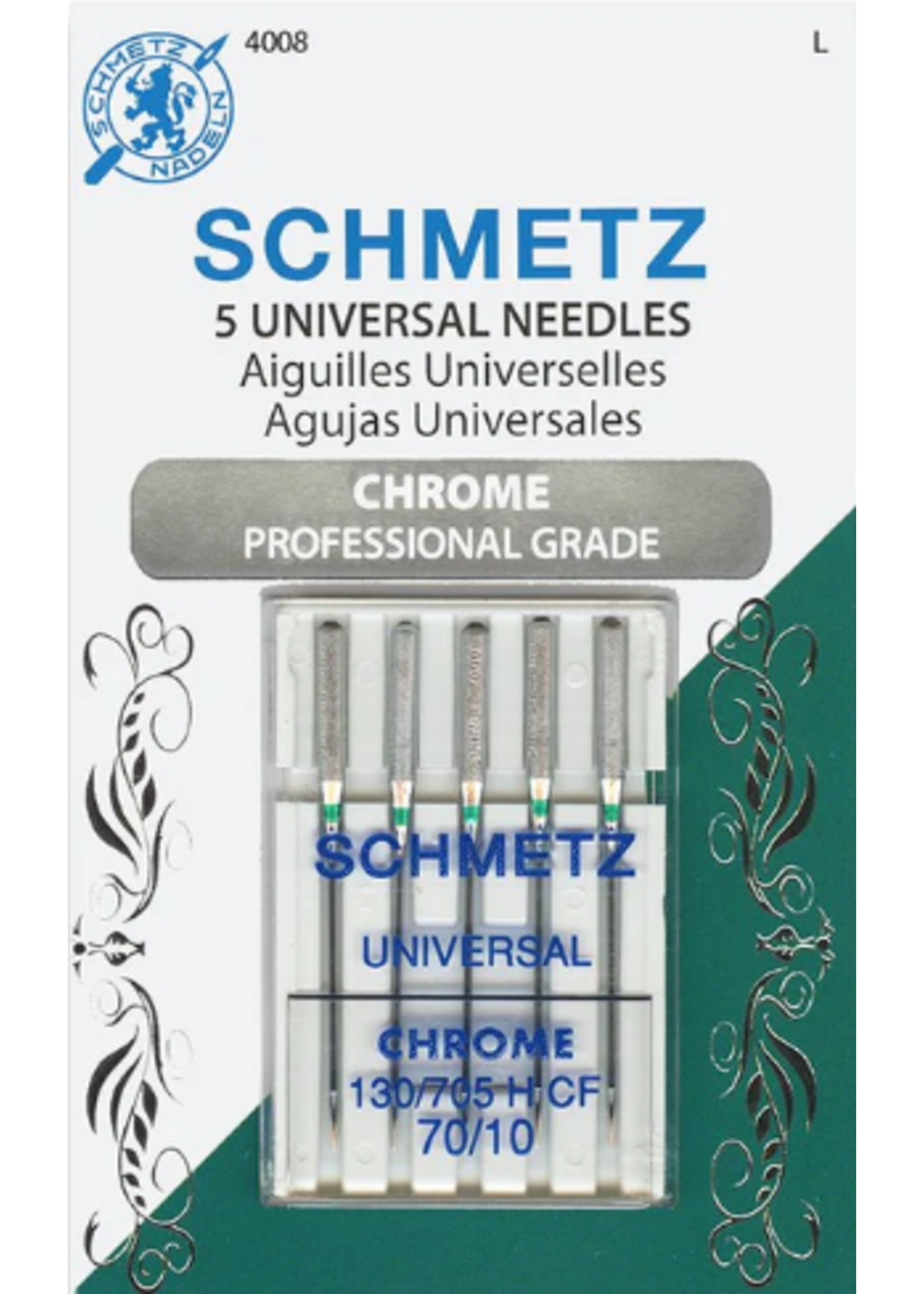 Schmetz Needles Schmetz Needles - Universal - 70/10 - Chrome - 5 Pack