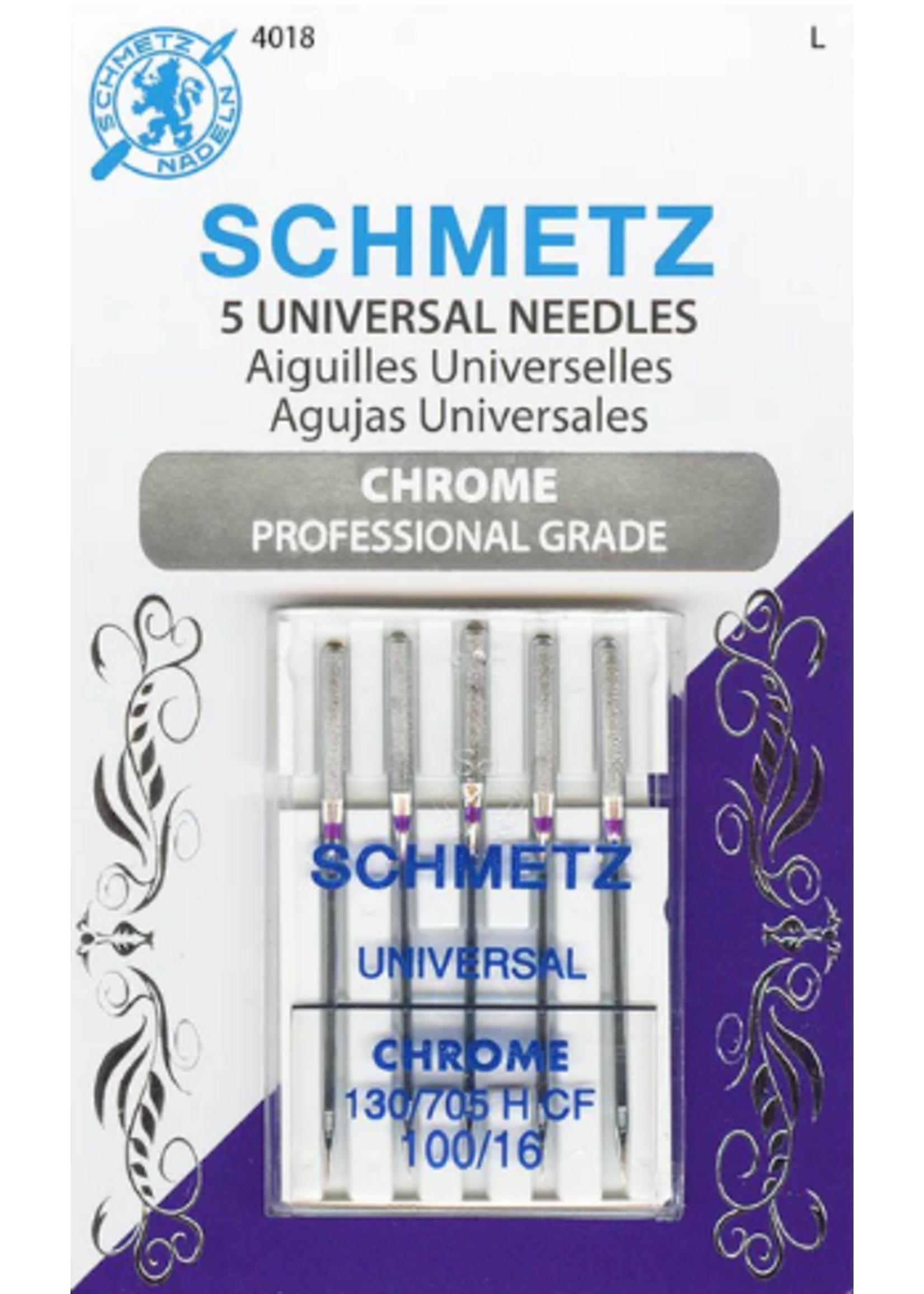 Schmetz Needles Schmetz Needles - Universal - 100/16 - Chrome - 5 pack