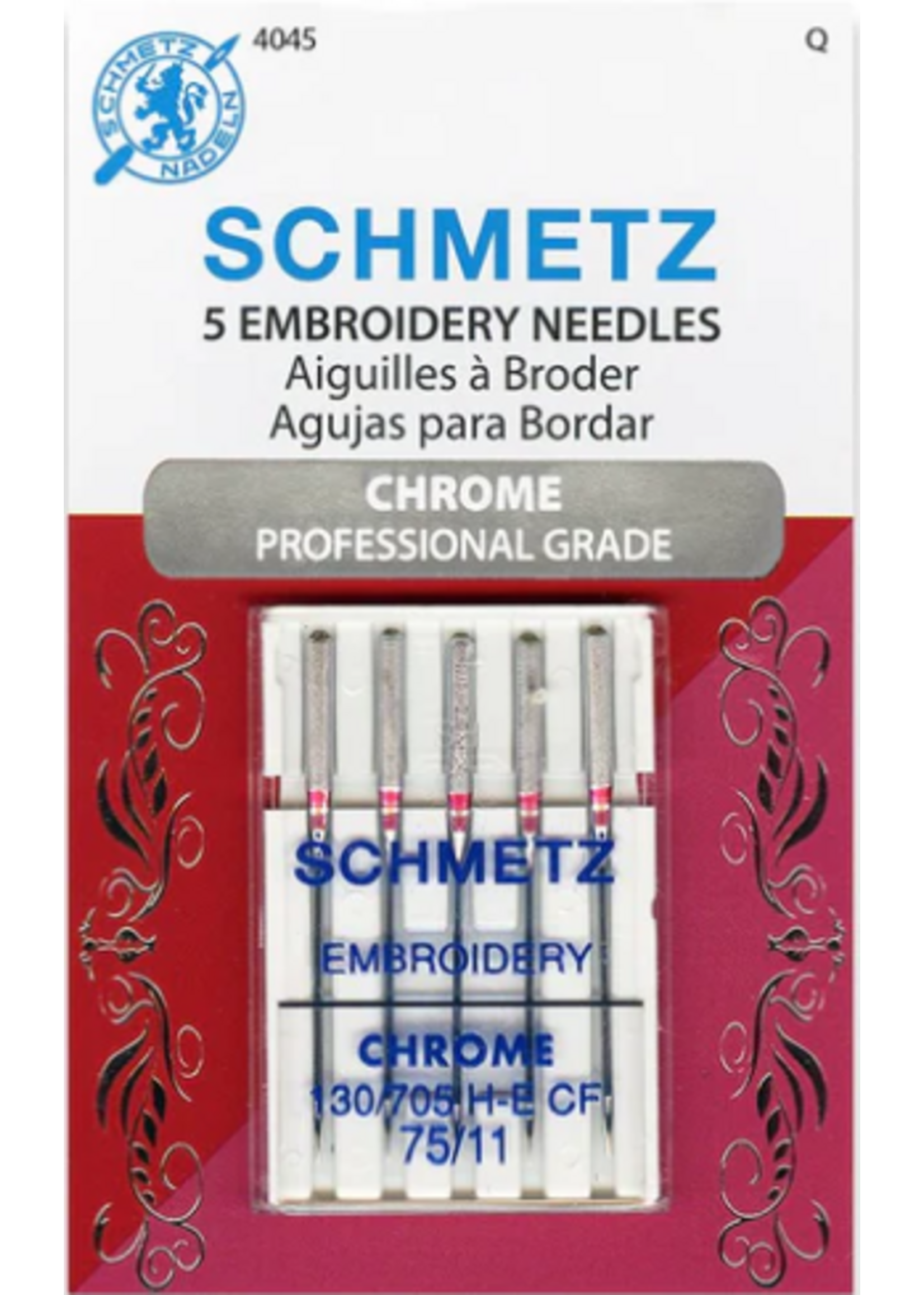 Schmetz Needles Schmetz Needles - Embroidery - 75/11 -Chrome - 5 Pack