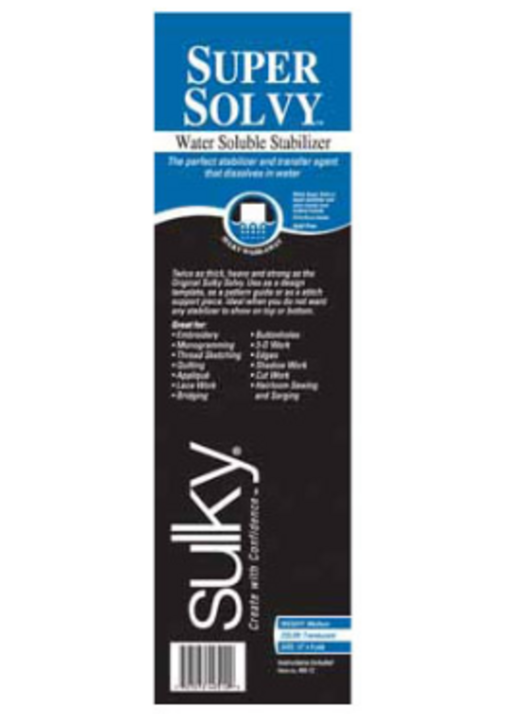 Sulky Sulky Super Solvy 12" x 9 Yd Roll