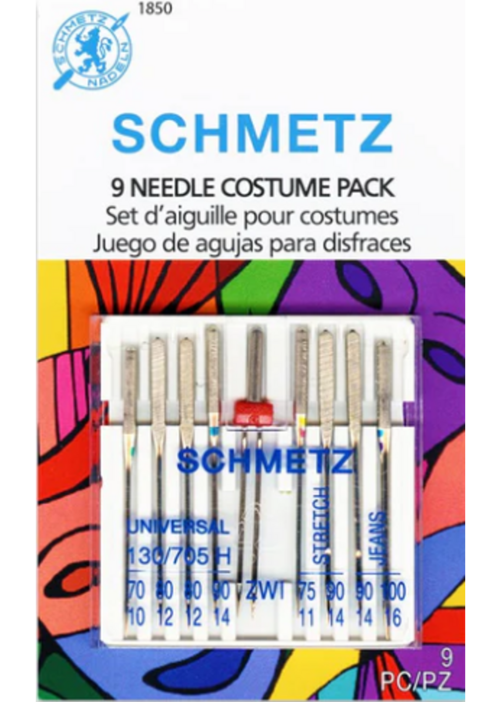 Schmetz Needles Schmetz Needles - Costume Pack - Assorted (70/10, 80/12, 90/14 & 100/16) - 9 pack
