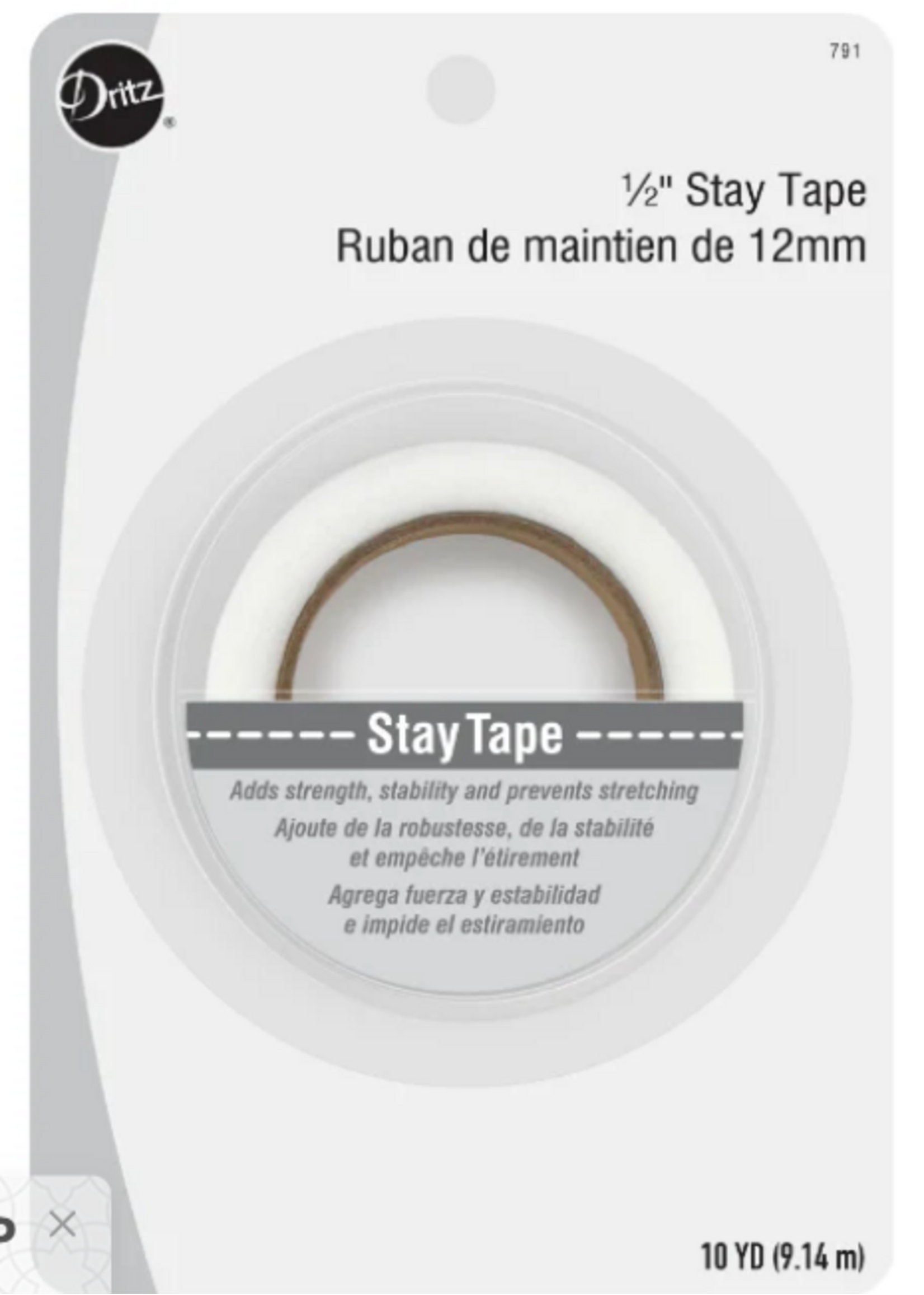 Dritz STAY TAPE 1/2 X 10 YDS