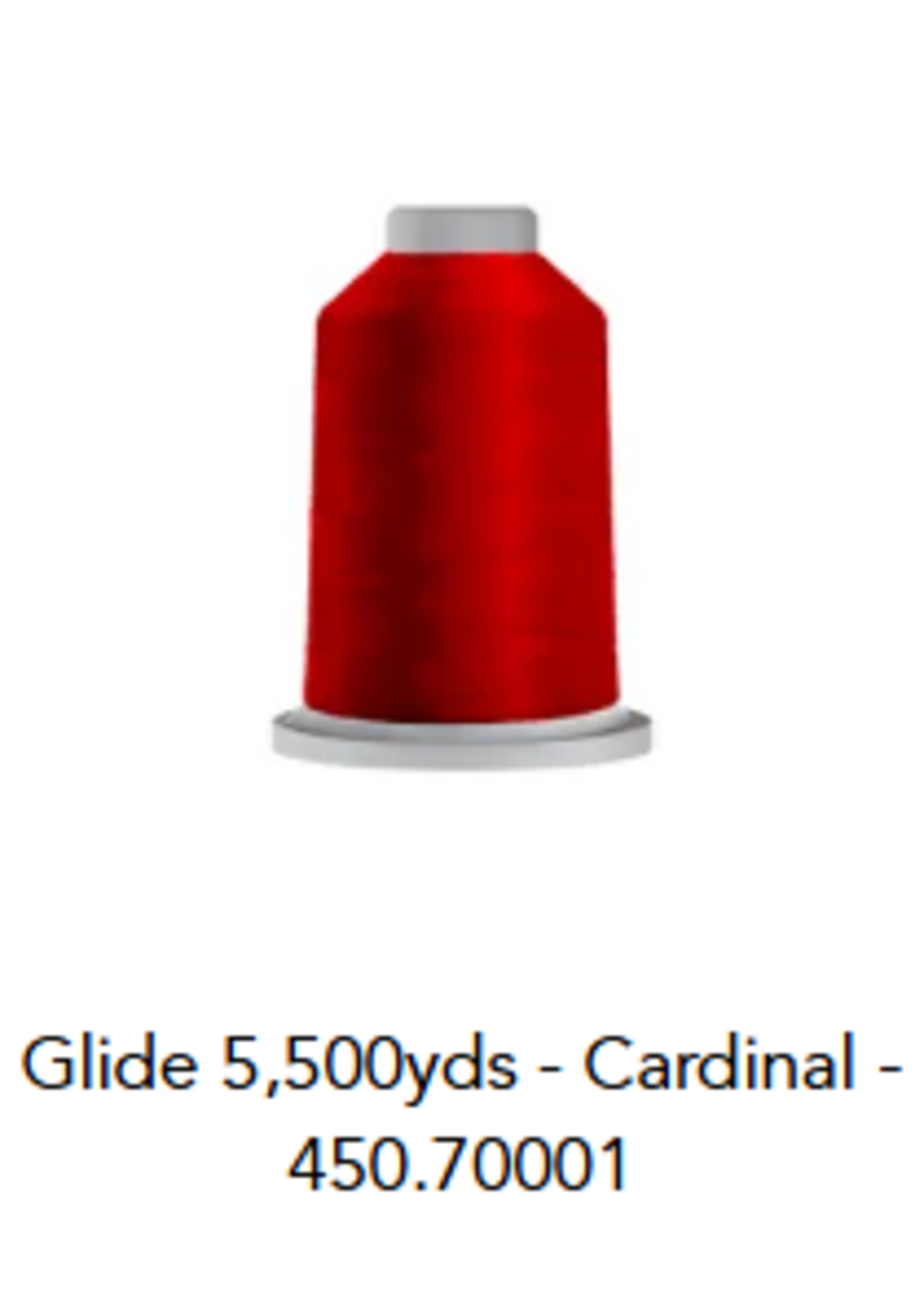 Glide Glide 40wt Polyester Thread 5500 yd King Spool Cardinal # 410-70001