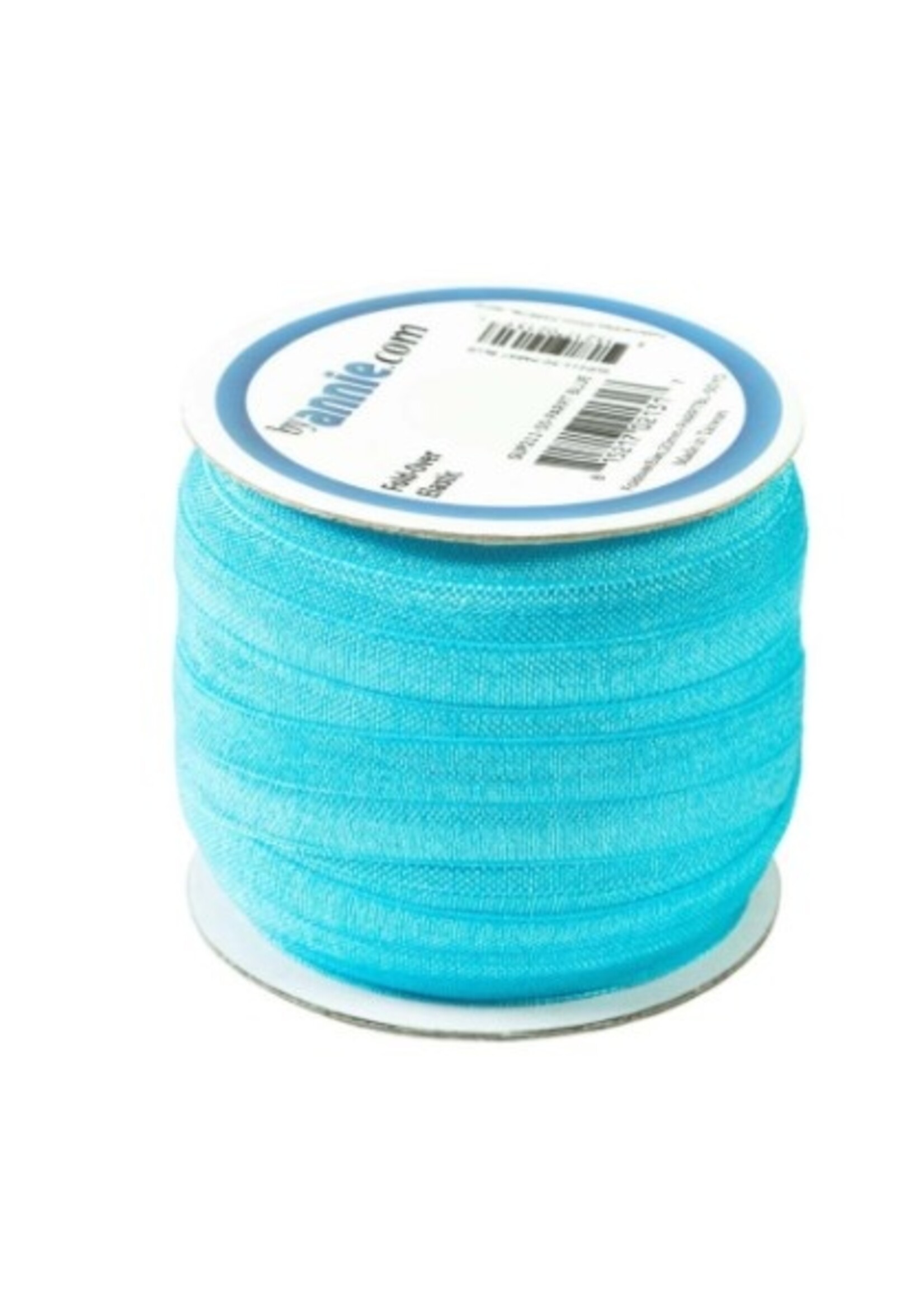 By Annie Fold-over Elastic 3/4in Parrot Blue - per meter