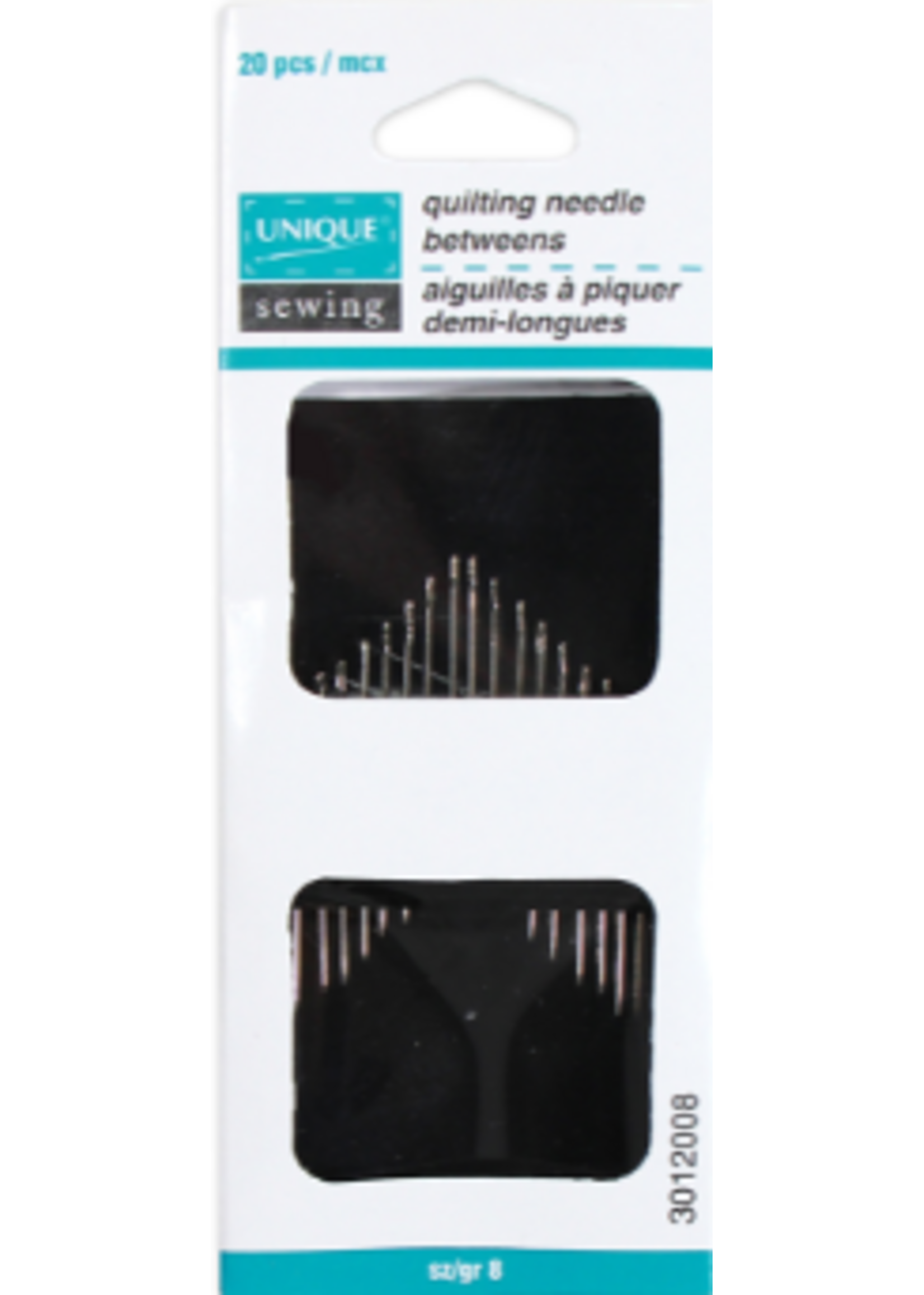 Unique Unique Needles - Hand Sewing - Quilting Needle Betweens - sz/gr 12 - 20 pack