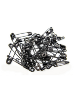H.A. KIDD Hemline Gold - Safety Pins - Black - 50pcs