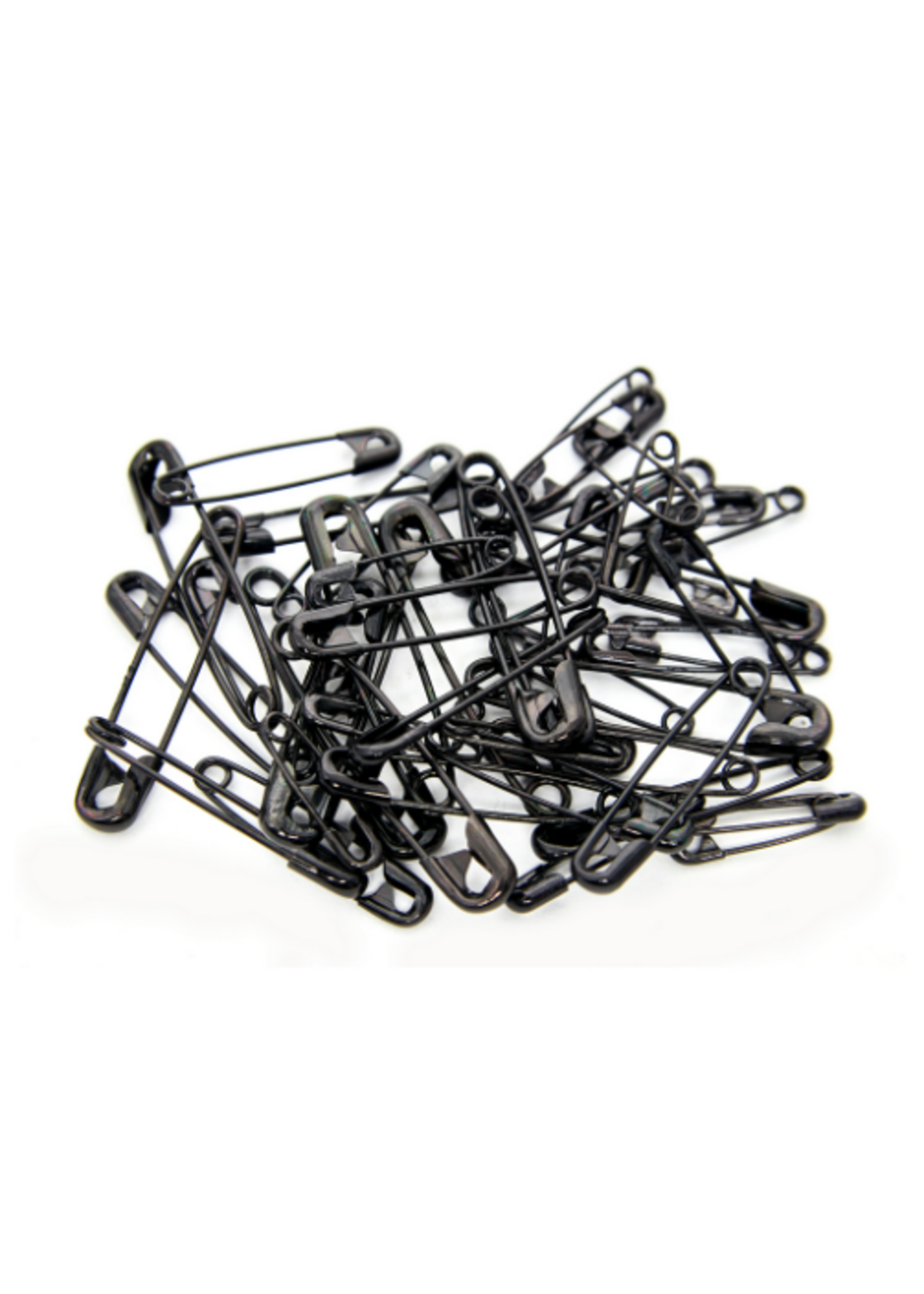 H.A. KIDD Hemline Gold - Safety Pins - Black - 50pcs