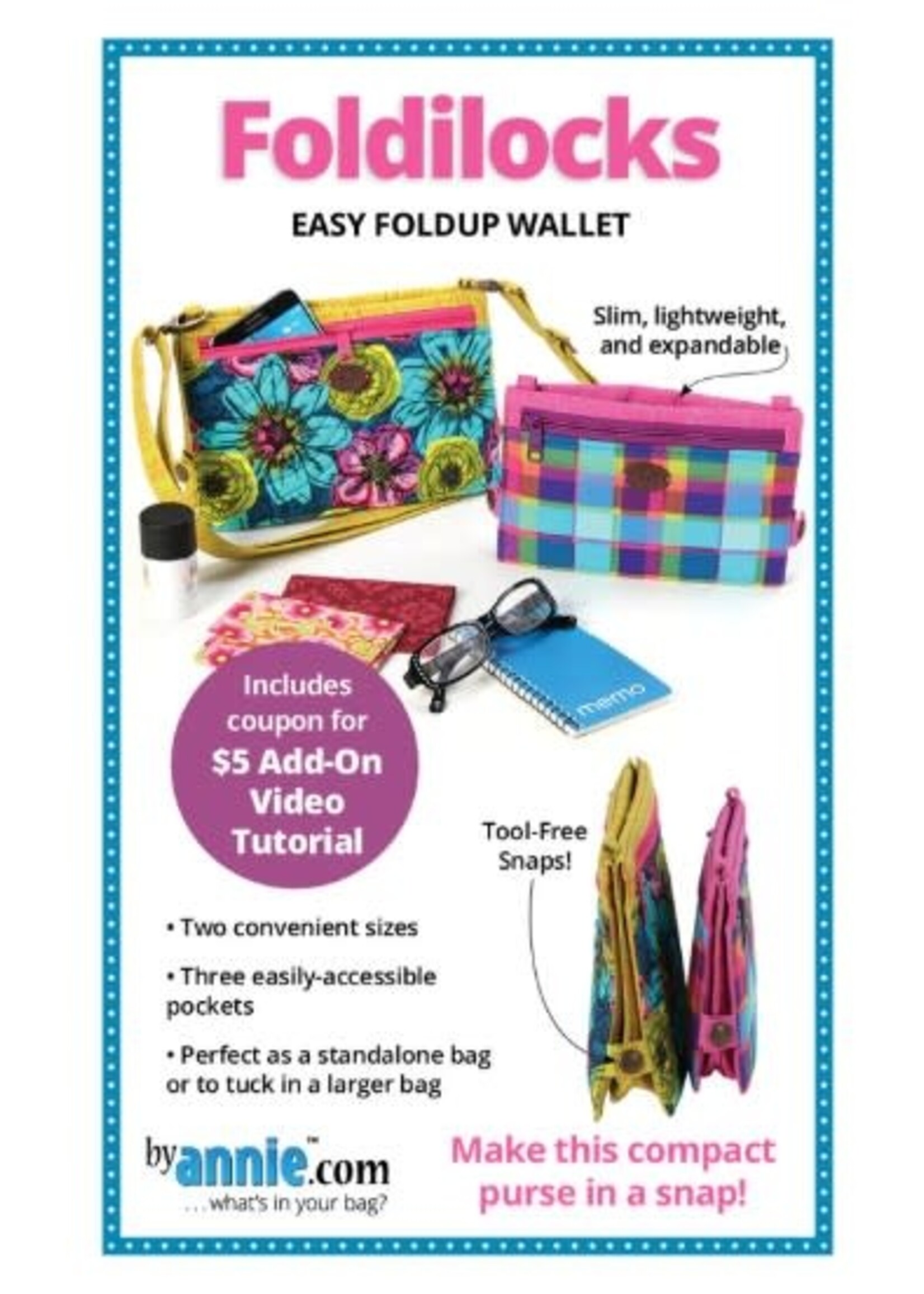 By Annie byAnnie - Foldilocks Pattern - Easy Foldup Wallet