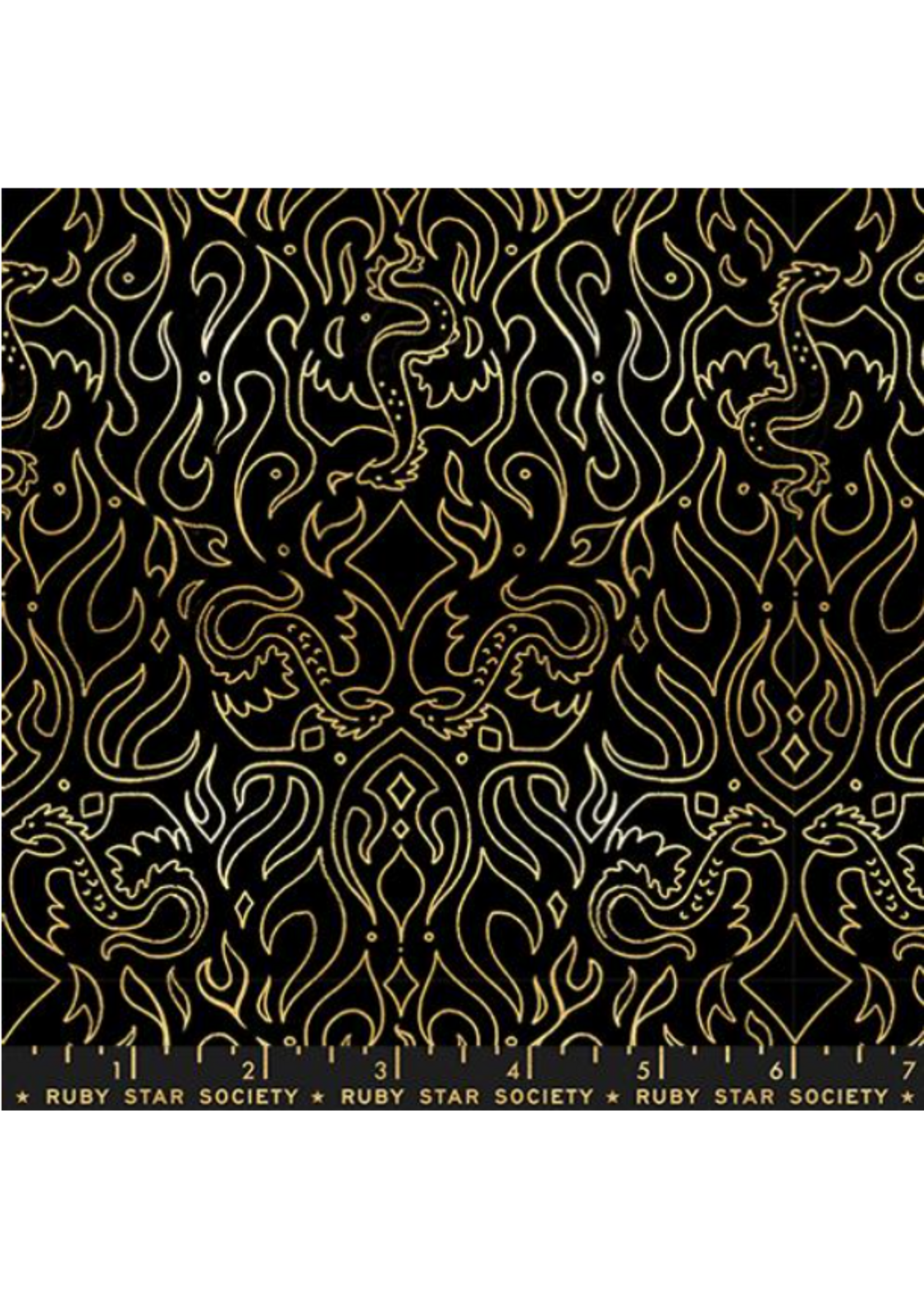 Ruby Star Society Fire Glow By Sarah Watts  Black 1 unit = 10 cm = 4 inches