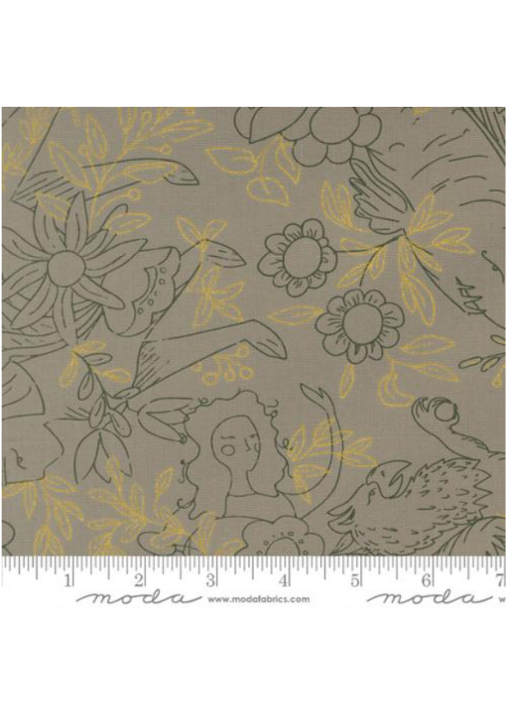 Moda Sunlit Ruins By Jessica Rose - Silver   1 unit = 10 cm = 4 inches