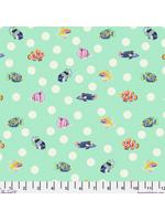 FreeSpirit Fabrics Floral Reef- Tula Pink- School Crossing- Seafoam- Per 10cm/4"