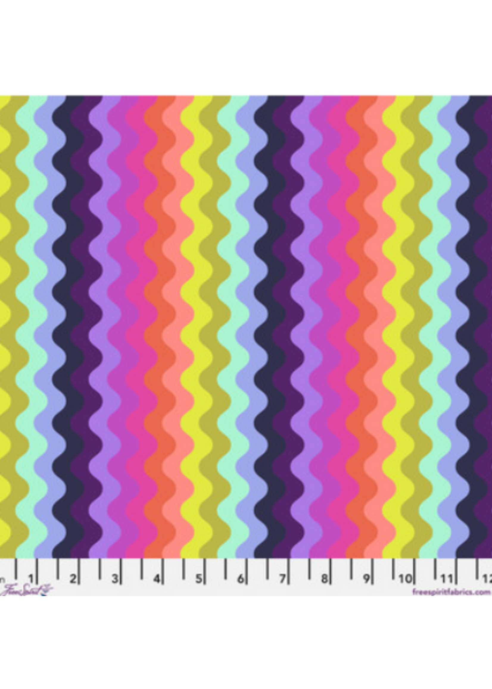 FreeSpirit Fabrics Floral Reef- Tula Pink- Wave rider-Deep Dive- per 10cm/4"