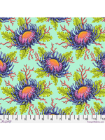 FreeSpirit Fabrics Floral Reef- Tula Pink- Friends & Anemones - Seafoam- Per 10cm/4"