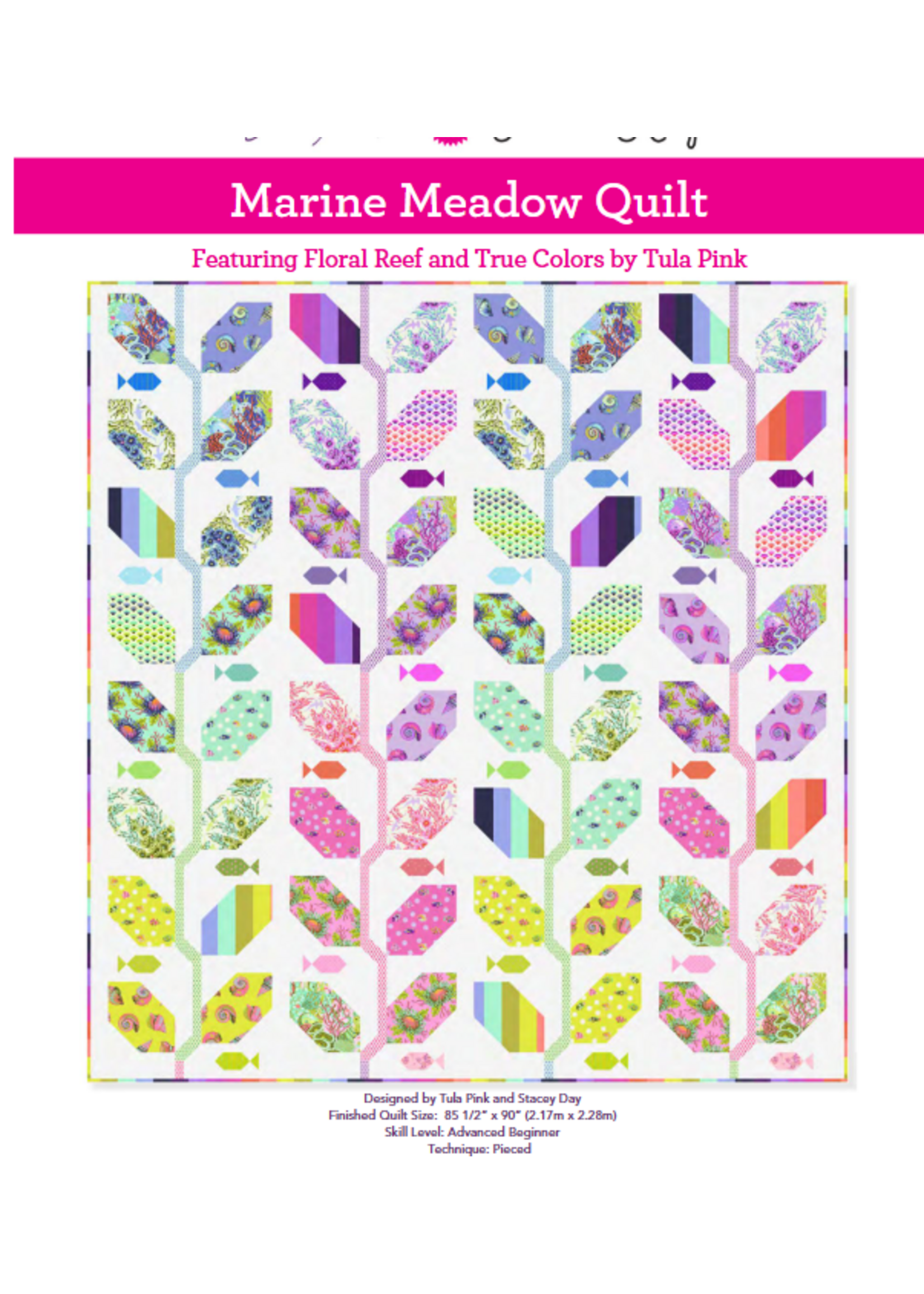 FreeSpirit Fabrics Floral Reef- Marine Meadow Quilt Kit