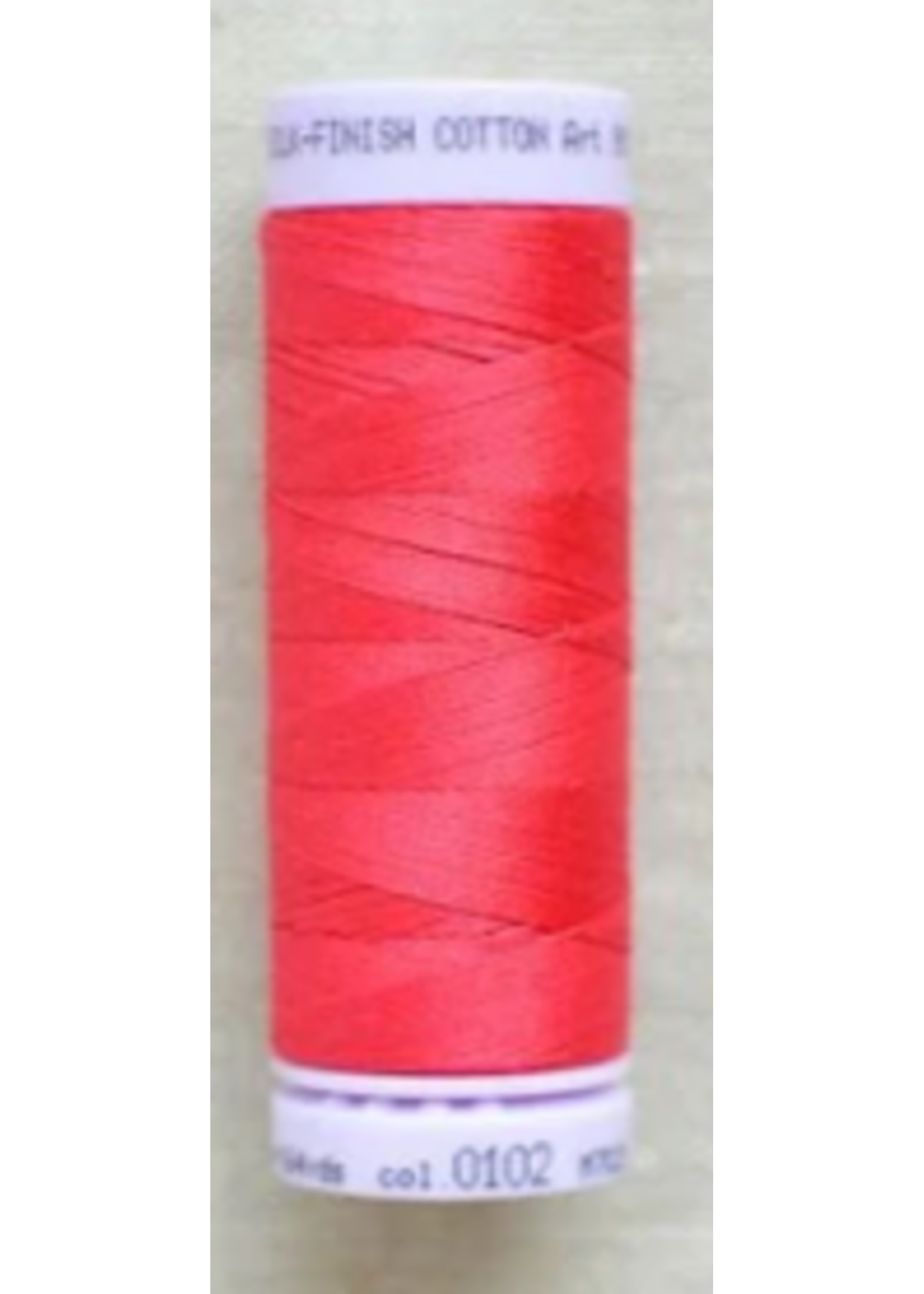 Mettler Threads Mettler – Cotton Thread – Silk Finish – 200m/220yds - Poinsettia #0102 - Discontinued