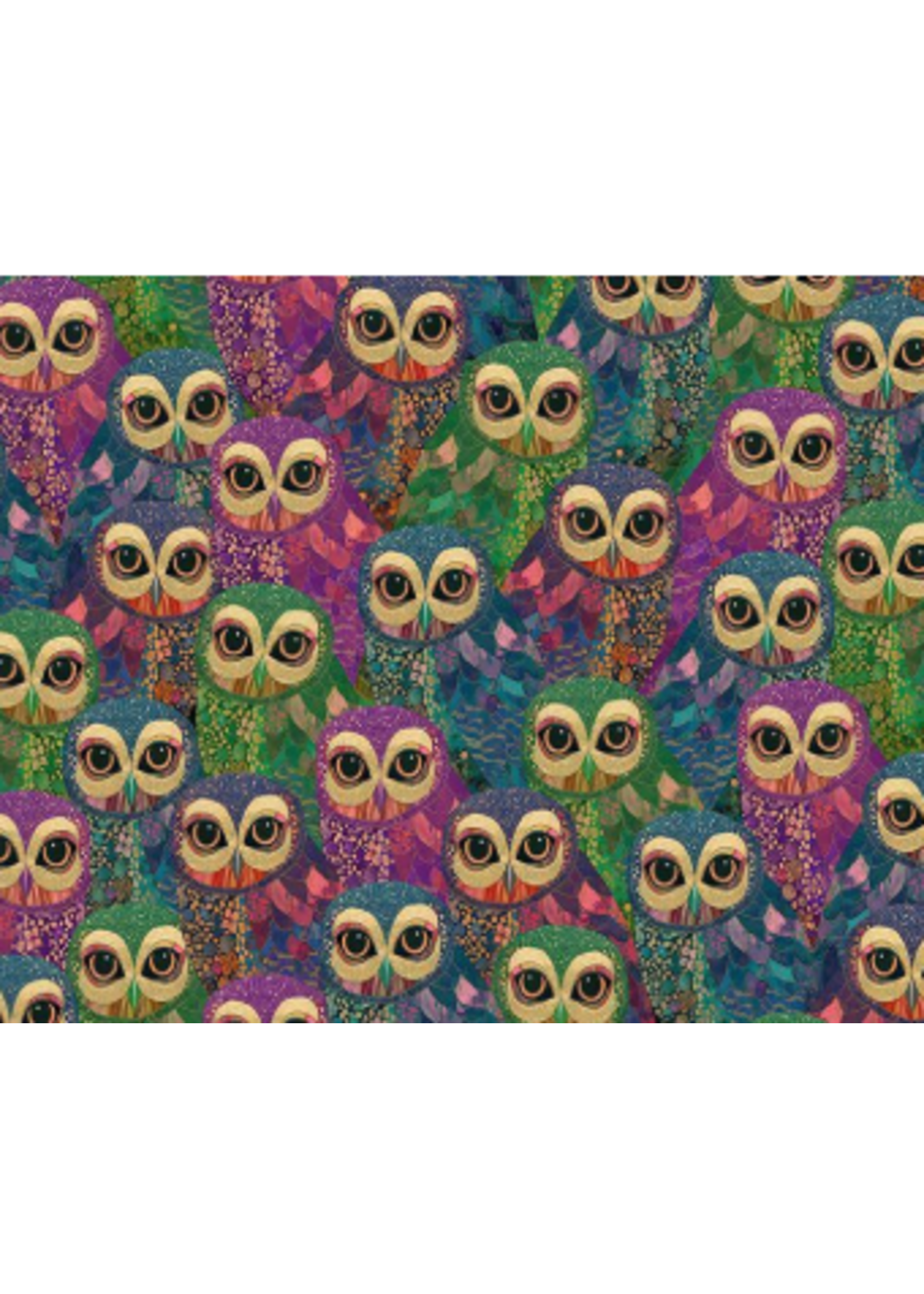 Timeless Treasures Wit & Wisdom Packed Cloisonne Owl- Per 10cm/4"