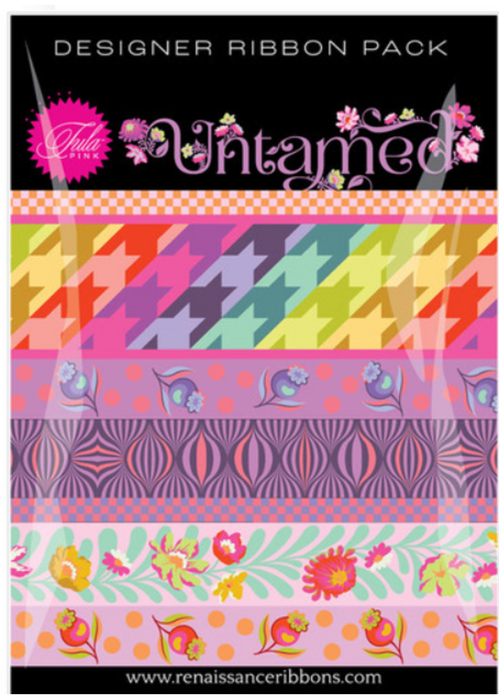 Tula Pink Tula Pink - Untamed - Cosmic - 1yd Designer Ribbon - 7 Per Pack