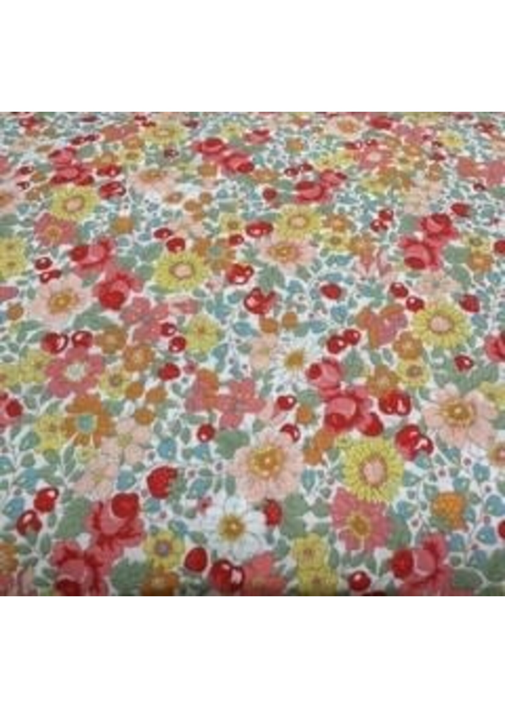 Robert Kaufman Fabrics Sevenberry  Garden Blues ( Peach) 1 UNIT = 10CM = 4 INCHES