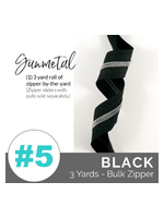 Emmaline Bags Emmaline Bags - Zipper by the Yard Coil - #5 - 2.74m/3 yds - Black – Gunmetal