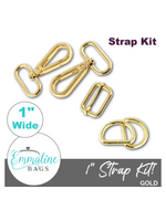 Emmaline Bags Emmaline Bags - Hardware Kit - Strap Kit to fit 1in/25 mm – Gold
