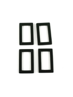 Emmaline Bags Emmaline Bags – Flat Rectangle Rings - 1in/25mm - Matte Black - 4 pack