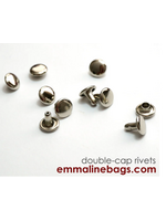 Emmaline Bags Emmaline Bags - Double Cap Rivets - 9mm x 8mm - Nickel - 50 pack