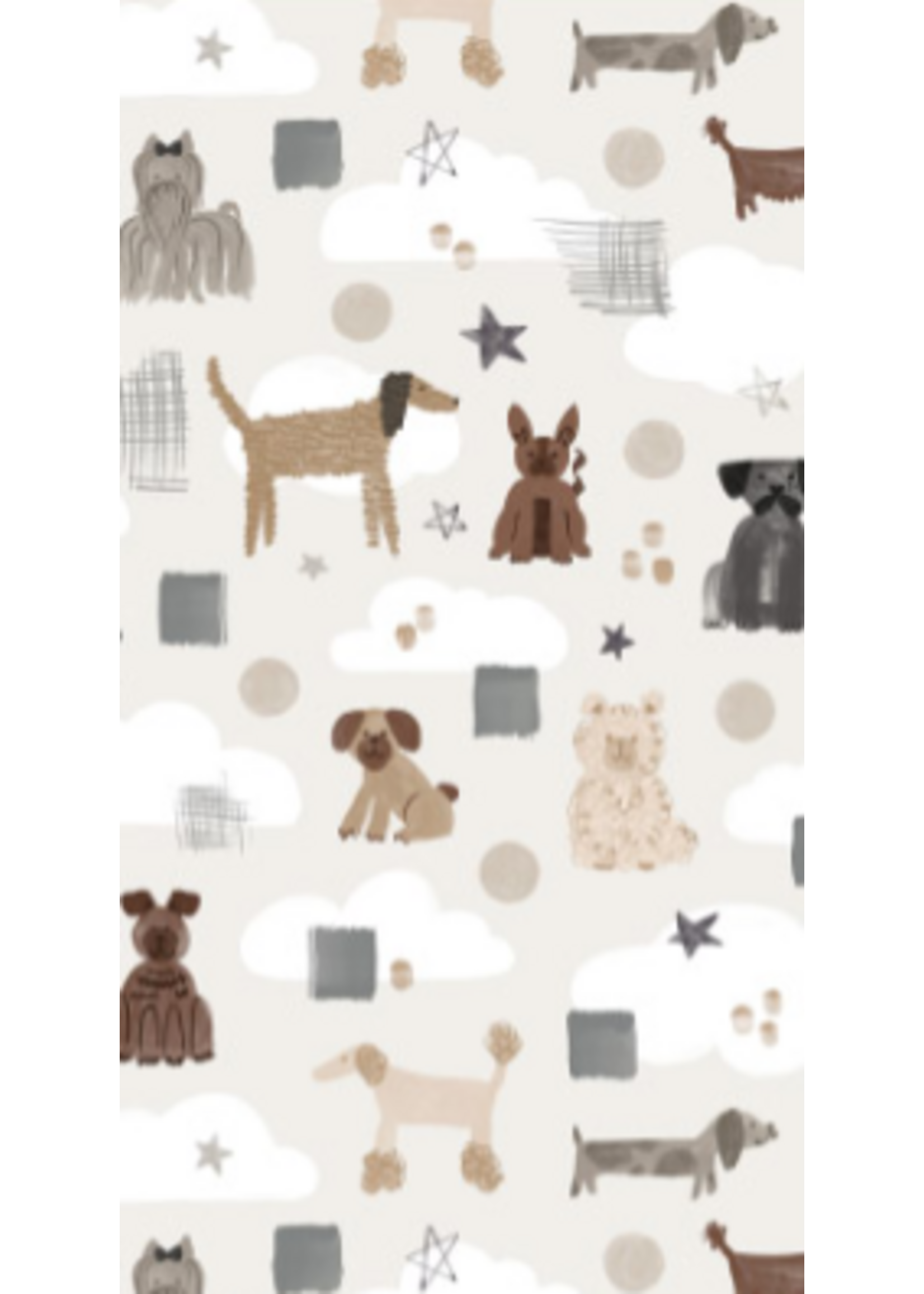 Camelot Fabrics PAWSITIVELY ADORABLE   DOGS    1 unit = 10 cm = 4 inches