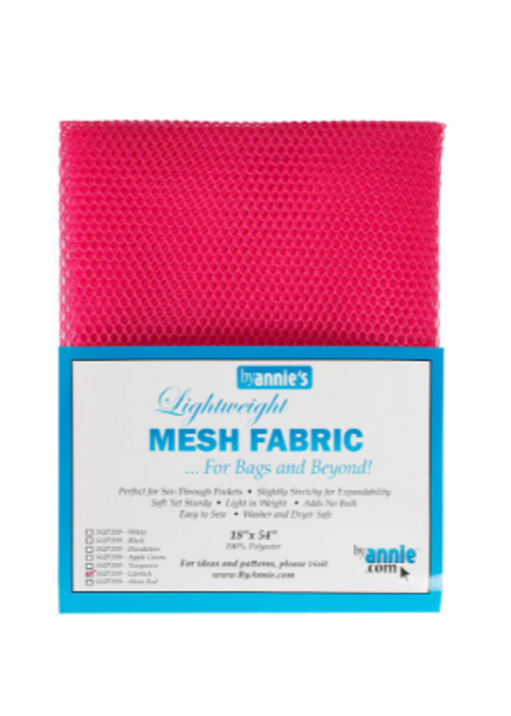 By Annie byAnnie - Lightweight Polyester Mesh Fabric - 18"x54"/45.7×137cm - Lipstick