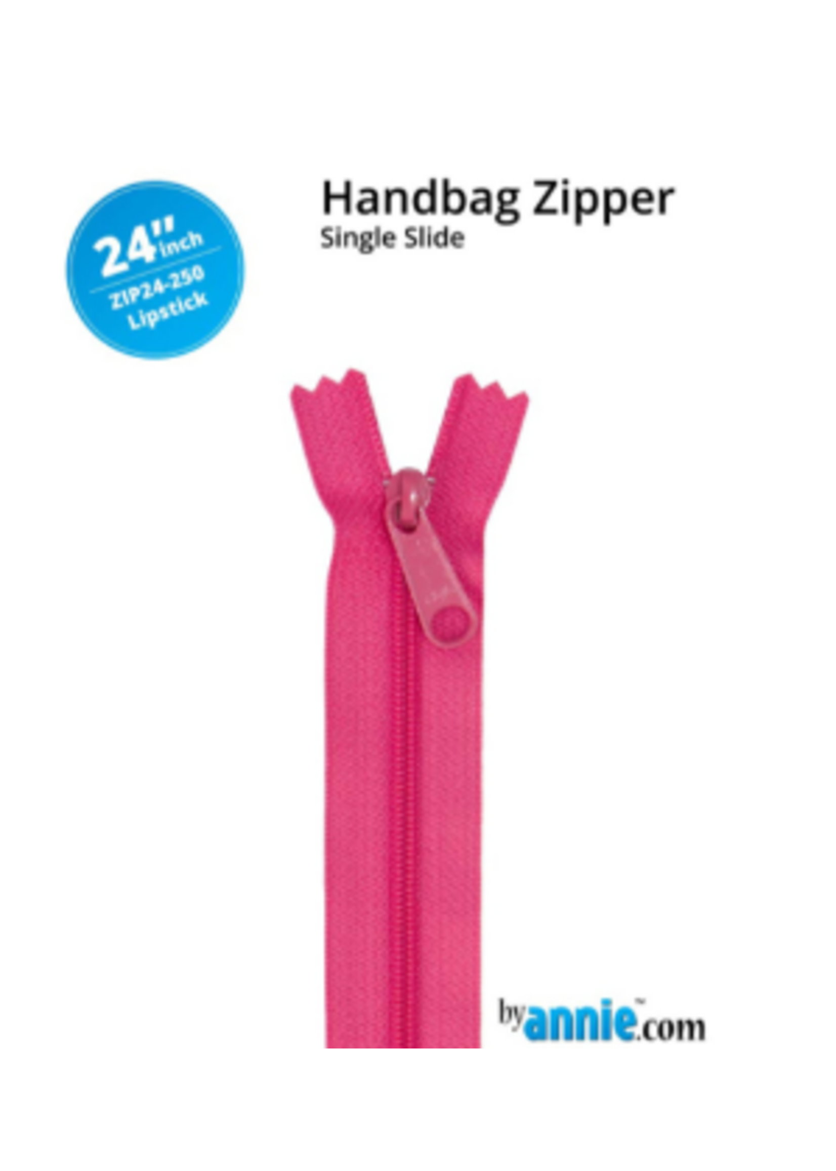 By Annie byAnnie - Handbag Zipper - Single Slide - 24in/60.96cm - Lipstick