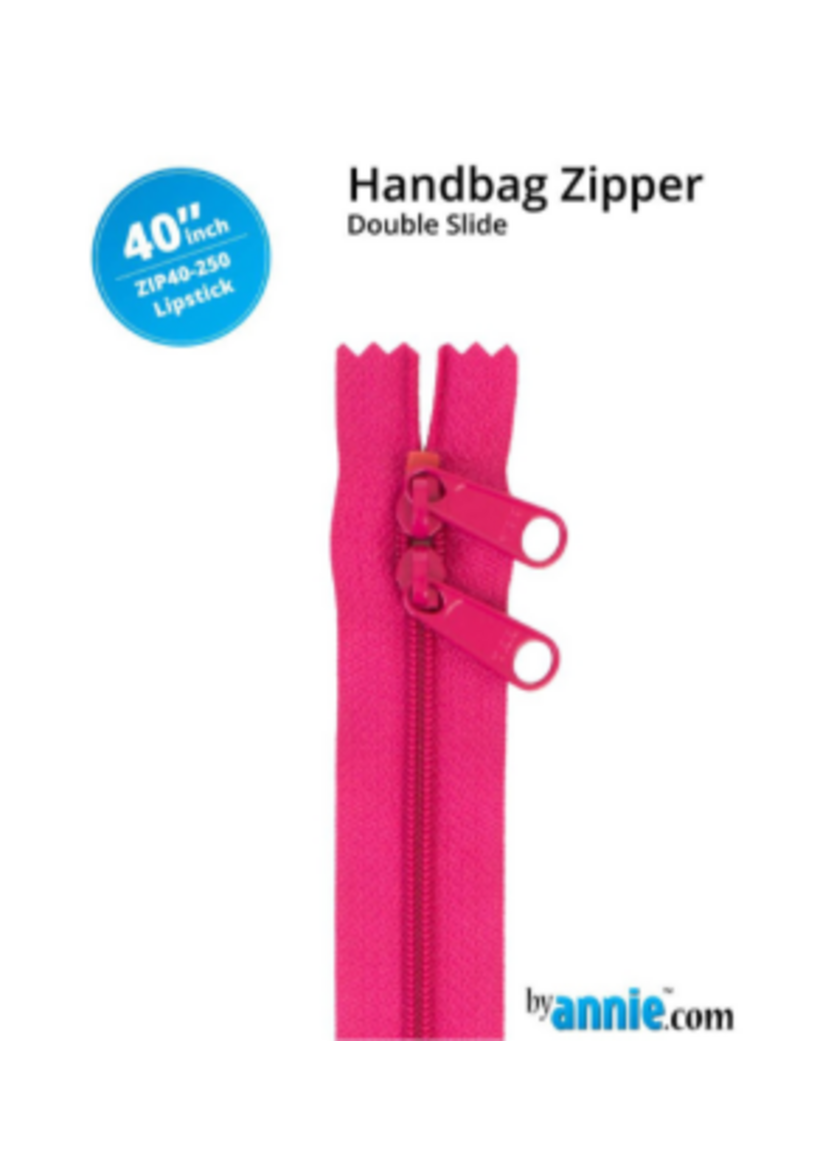 By Annie byAnnie - Handbag Zipper - Double Slide - 40in/101.6cm - Lipstick