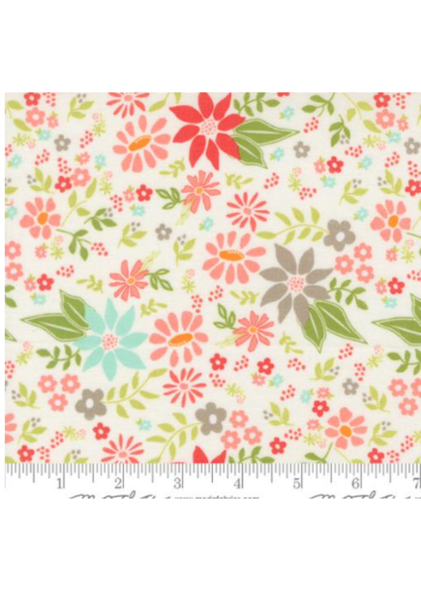 Moda Pointsettia and Pear By Sherri & Chelsi  - Cloud  1 unit = 10 cm = 4 inches