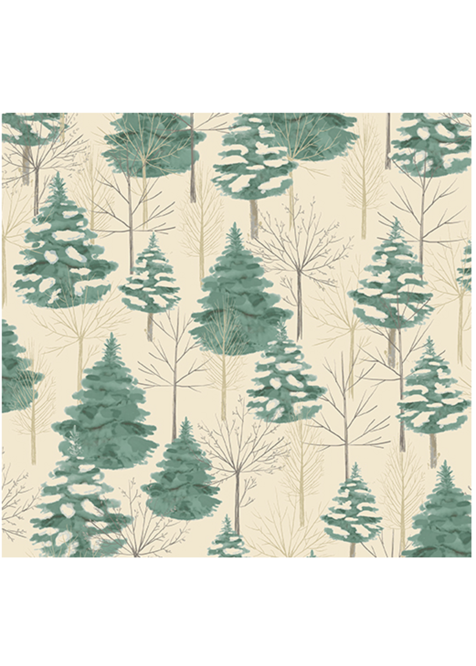 Benartex Winter Haven By Rachel Rossi  - Natural Pine 1 unit = 10 cm = 4 inches