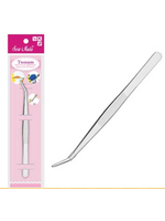 SEW MATE Packaged Tweezer 160mm bent with teeth