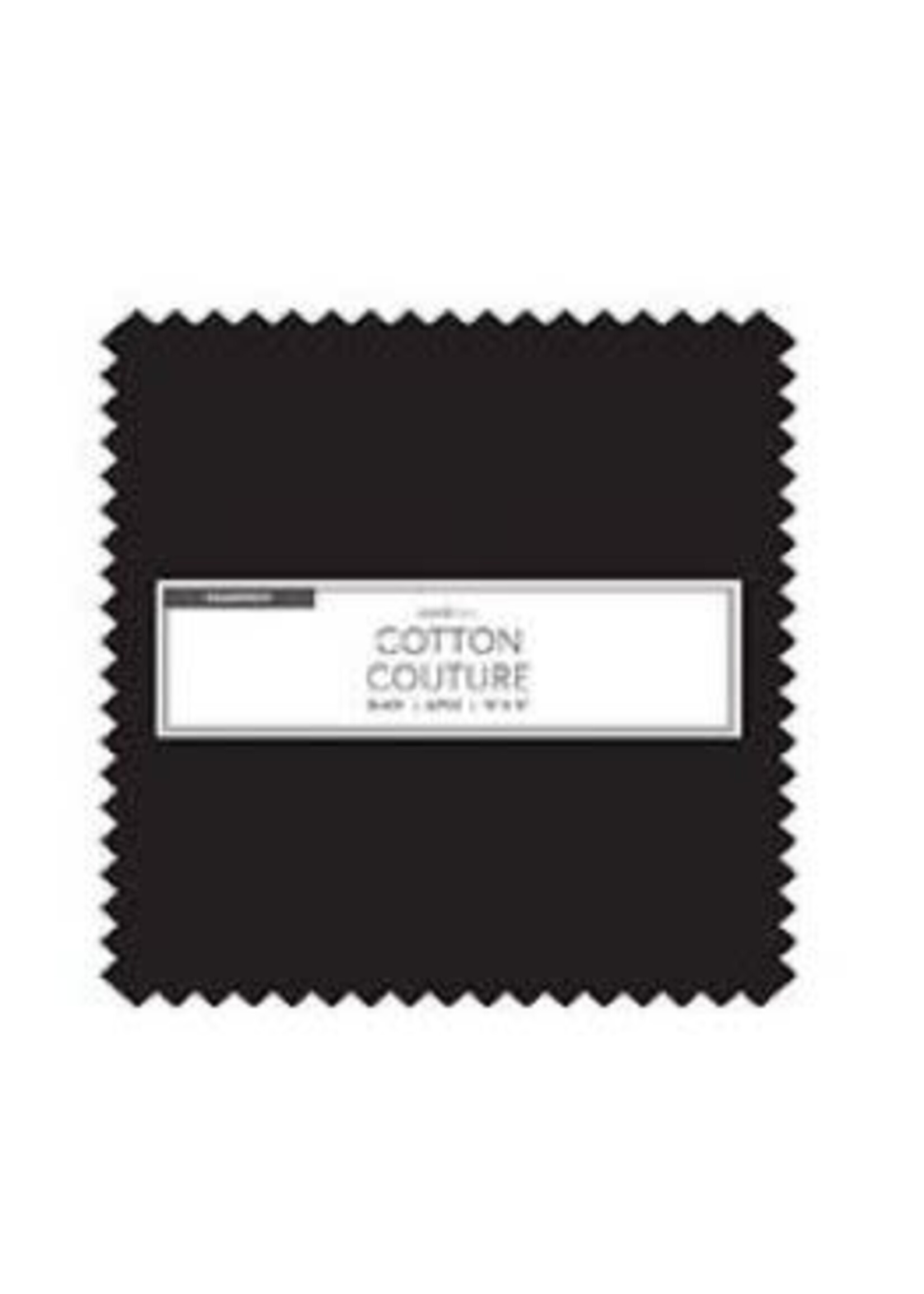 Michael Miller Cotton Couture - Black - 10in/25.4cm Squares - Layer Cake - 42pcs
