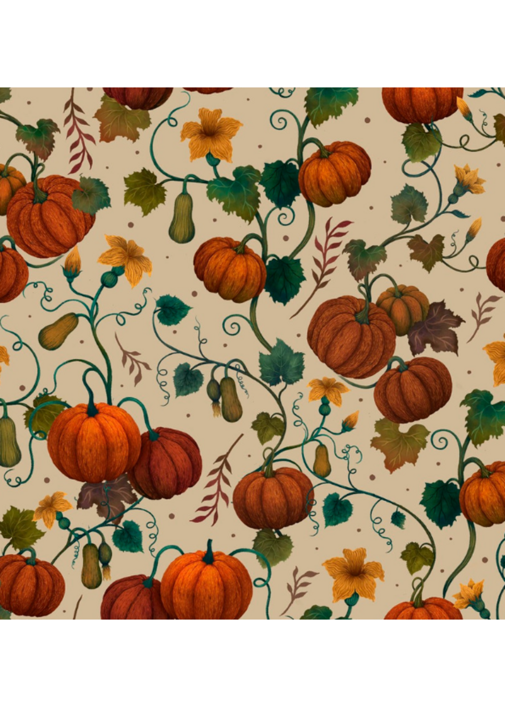 Blank Quilting Harvest Hunt  Cream  1 unit =10 cm = 4 inches