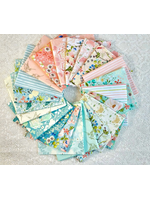 Poppie Cotton Serenity Blooms - 10in/25.4cm Squares - Layer Cake - 42pcs