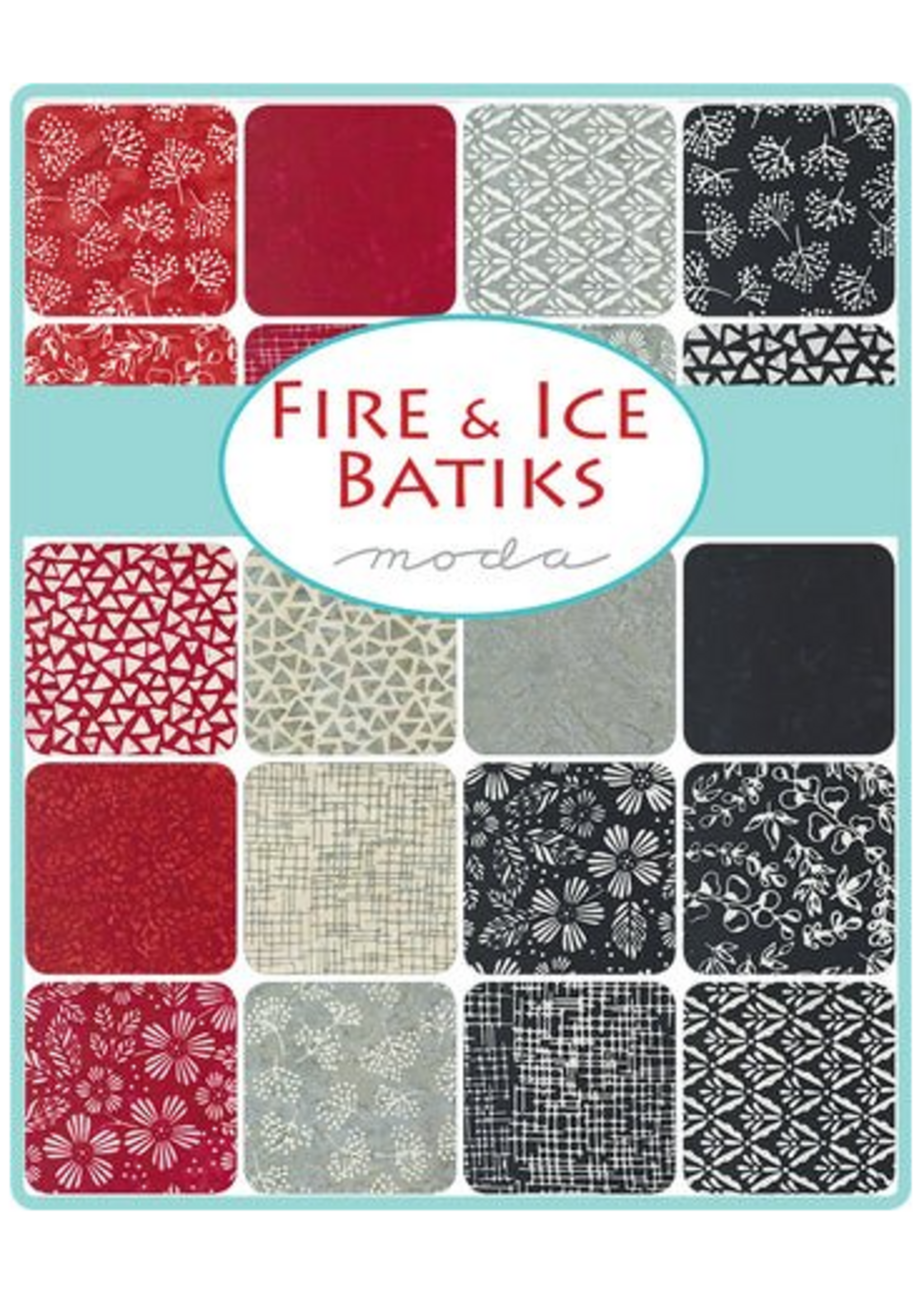 Moda Fire & Ice - Batiks - 10in/25.4cm Squares - Layer Cake - 40pcs